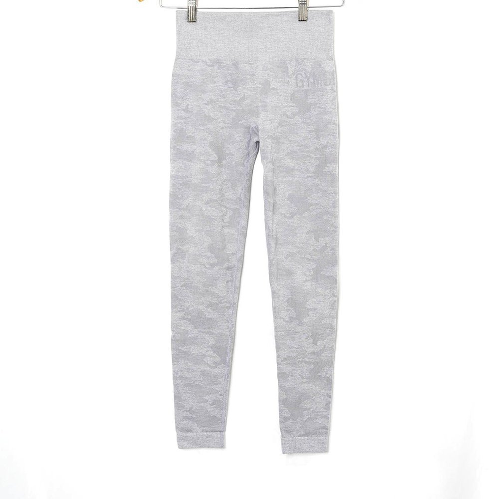 Gymshark Gray Camo Leggings (Small)